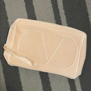Authentic Valentino Velvet Plush Pink Large Clutch